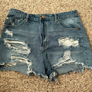 Distressed Jean Shorts. SIZE 9 not 10.